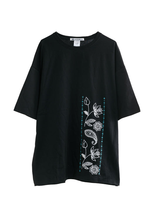 ロータスペイズリー刺繍Tシャツ★もっと66の日2023