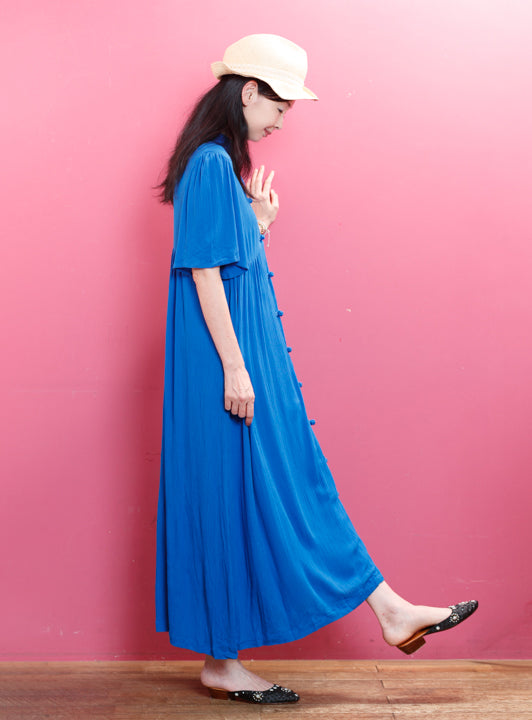 ★SALE★レーヨンヨウリュウハーフスリーブチャイナ釦ワンピース (detail 2) - ROUROU | Yokohama Chinatown Asian Fashion