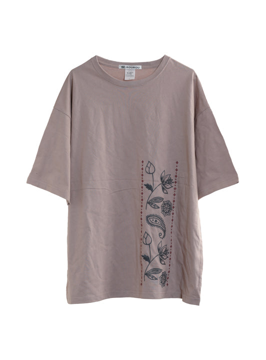 ロータスペイズリー刺繍Tシャツ★もっと66の日2023