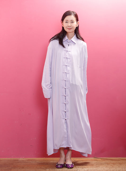 ★SALE★ヨウリュウチャイナ釦ロングワンピース (detail 3) - ROUROU | Yokohama Chinatown Asian Fashion