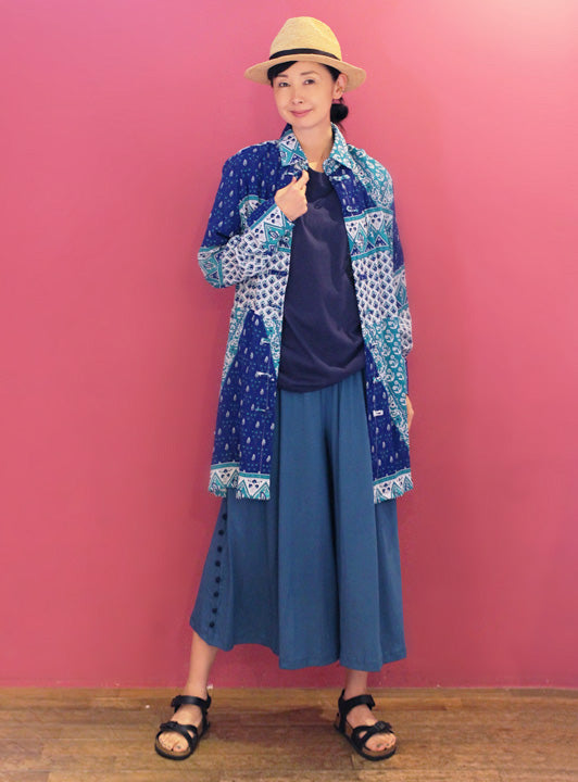 ★SALE★チャイナ釦ロングフレアーパンツ - ROUROU | Yokohama Chinatown Asian Fashion