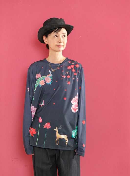 ★SALE★朧朧国ロングスリーブカットソー (detail 2) - ROUROU | Yokohama Chinatown Asian Fashion