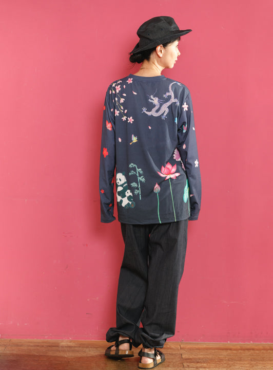 ★SALE★朧朧国ロングスリーブカットソー (detail 3) - ROUROU | Yokohama Chinatown Asian Fashion
