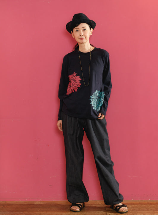 ★SALE★ダリアプリントカットソー (detail 3) - ROUROU | Yokohama Chinatown Asian Fashion