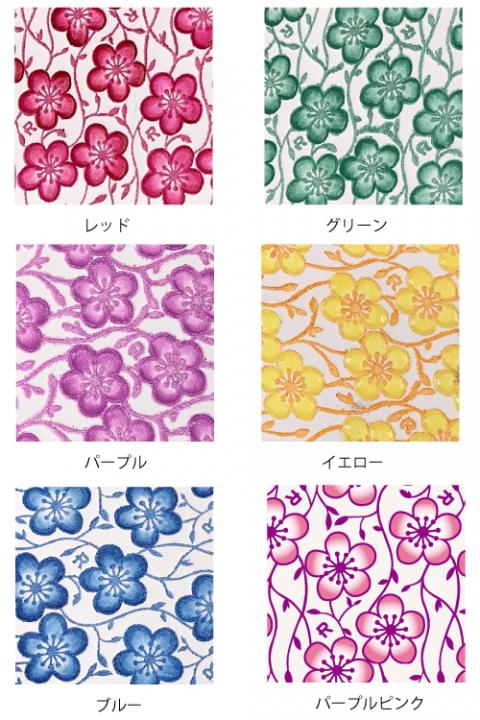 吉祥柄白なめし革長財布