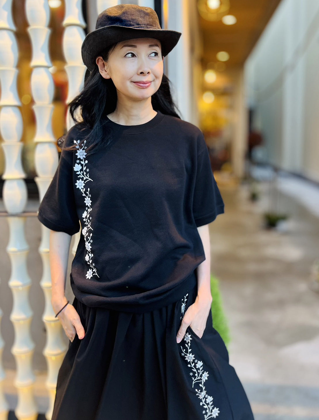 モロッコプリント裏パイルT シャツ★SALE★ (detail 2) - ROUROU | Yokohama Chinatown Asian Fashion