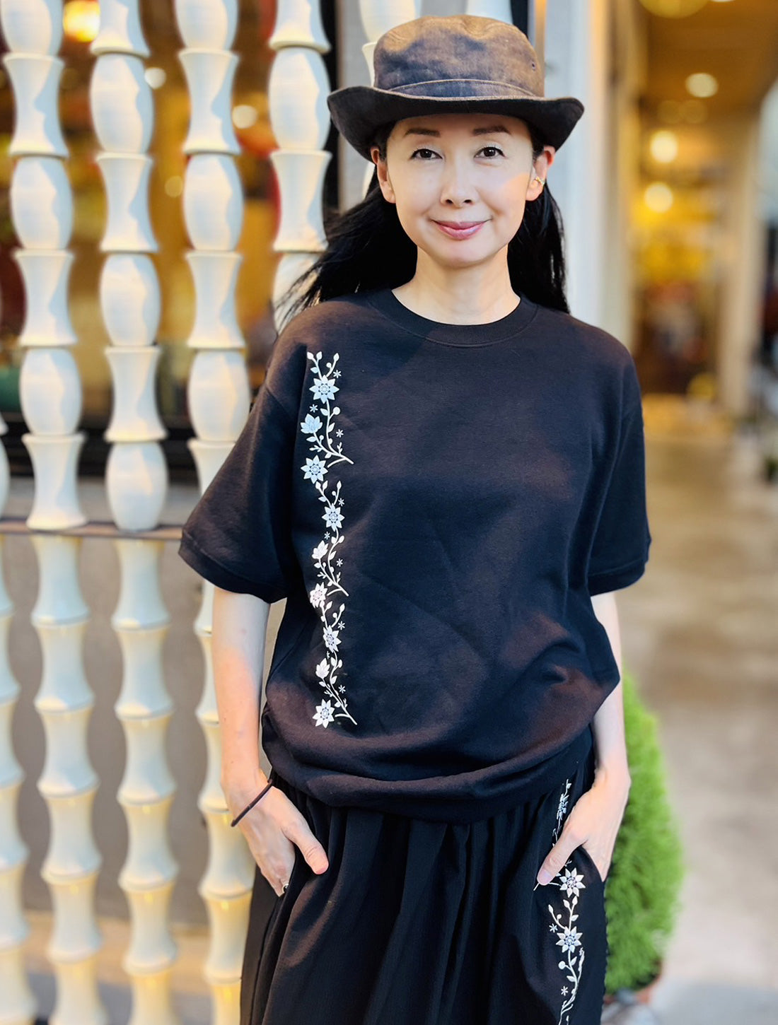 モロッコプリント裏パイルT シャツ★SALE★ (detail 3) - ROUROU | Yokohama Chinatown Asian Fashion