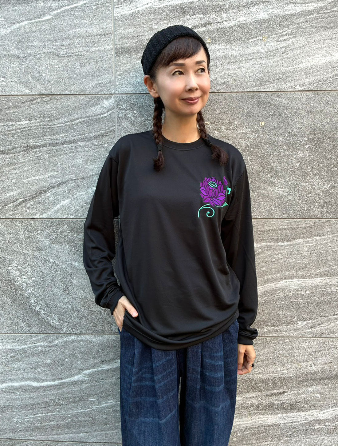 Lotus Print Dry T-shirt★SALE★