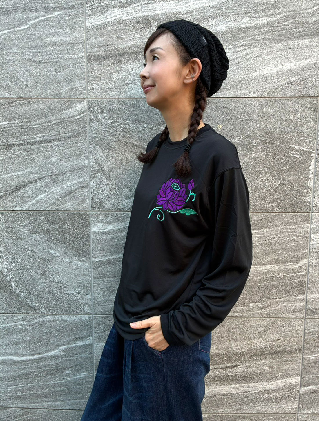 Lotus Print Dry T-shirt★SALE★