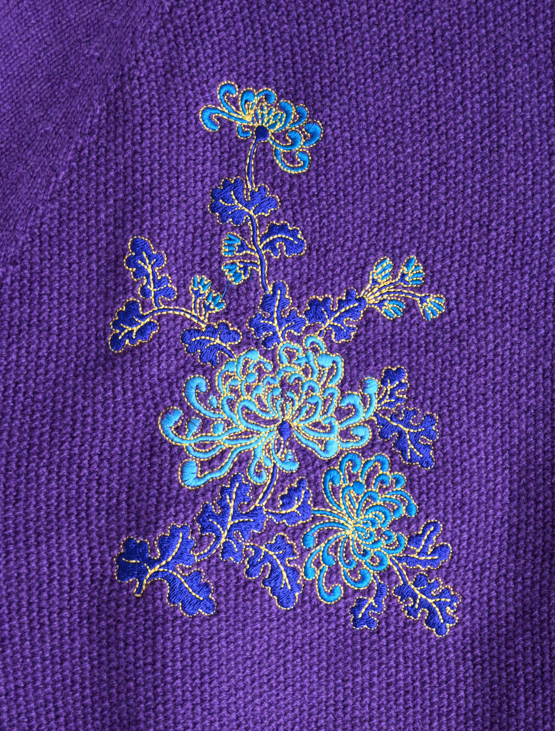 菊刺繍カーディガン