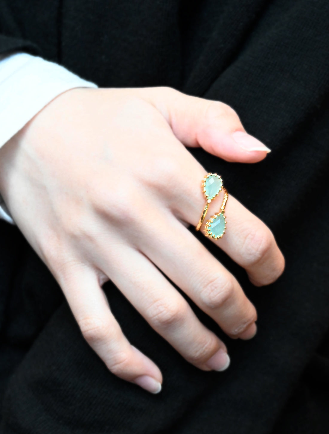 ダブルティアドロップリング