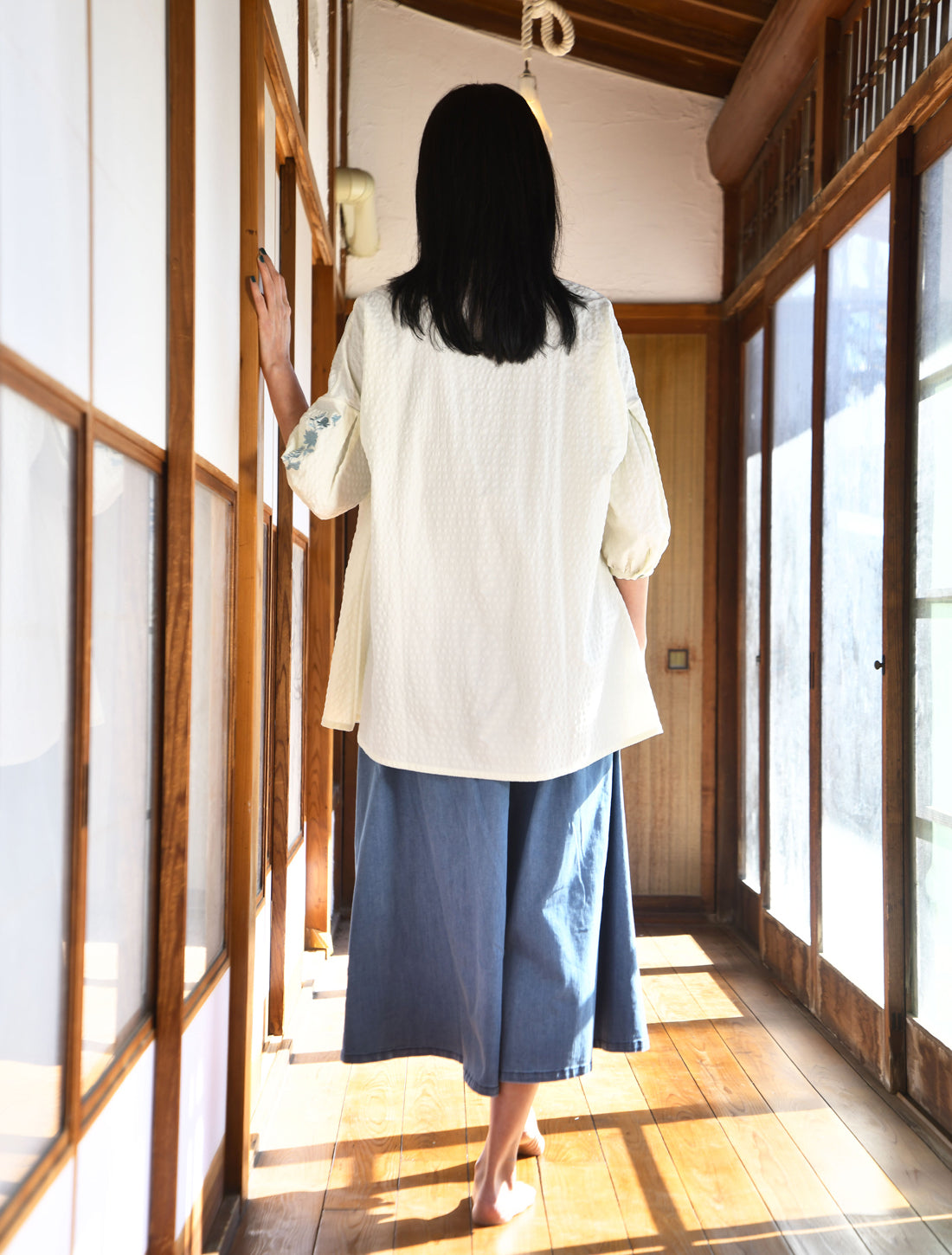 ロータスボタニカル刺繍チュニック【2025SS】※予約※