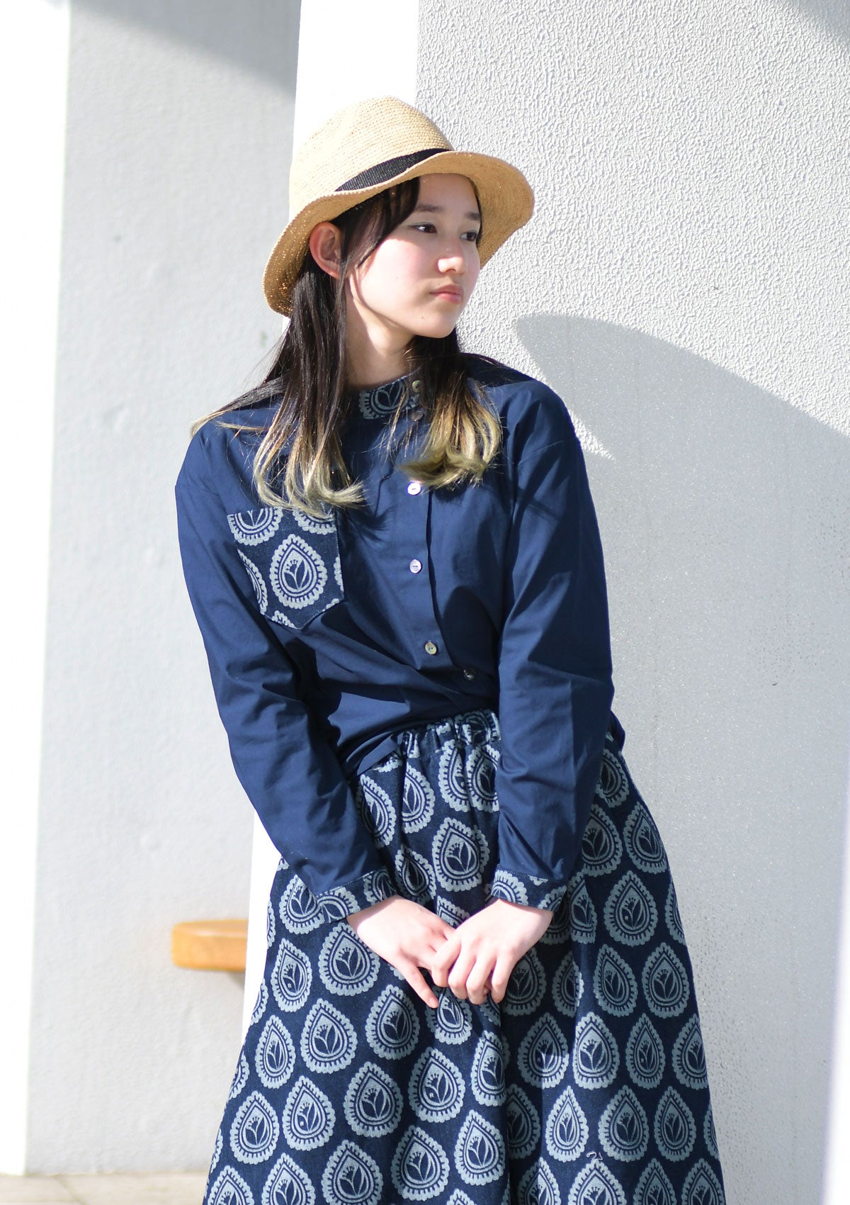 ティアドロップロータスデニムロングスカート★SALE★ (detail 9) - ROUROU | Yokohama Chinatown Asian Fashion