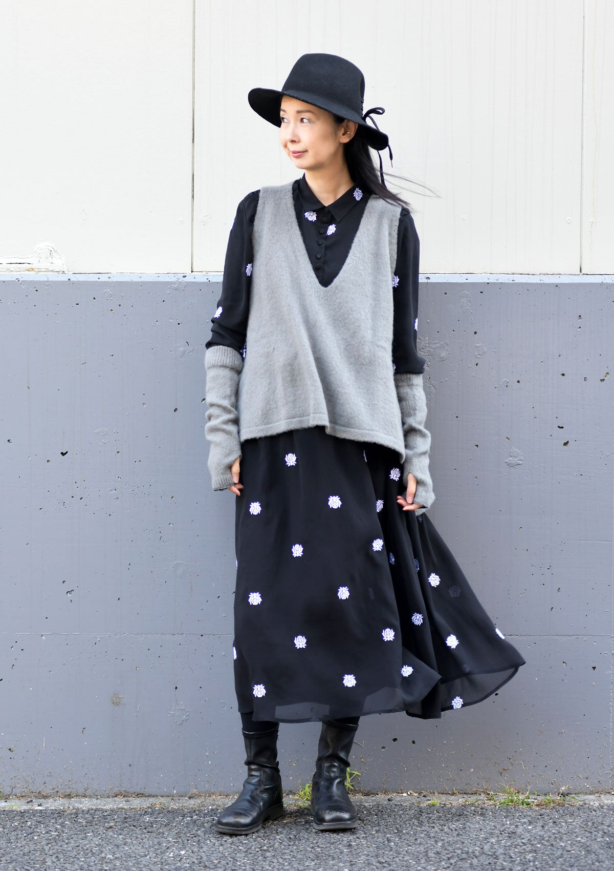 モヘア混ニットアームウォーマー★SALE★ (detail 2) - ROUROU | Yokohama Chinatown Asian Fashion