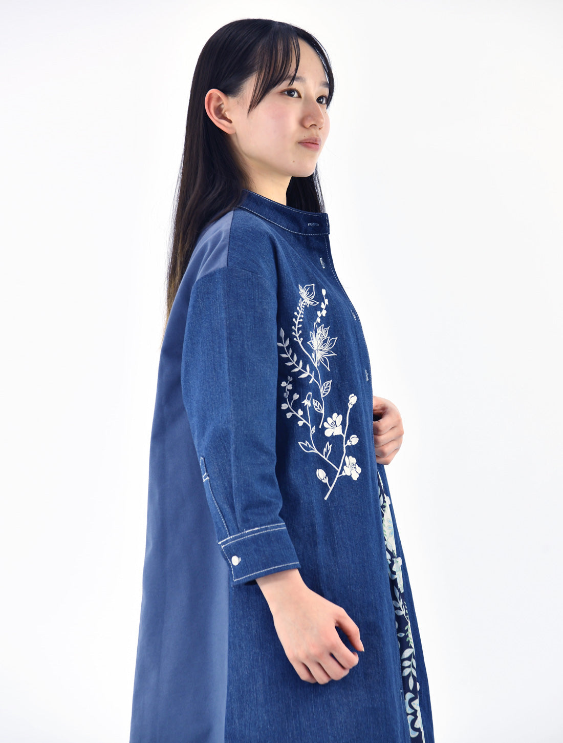 ロータスレース刺繍デニムチュニック【2026SS】※予約※