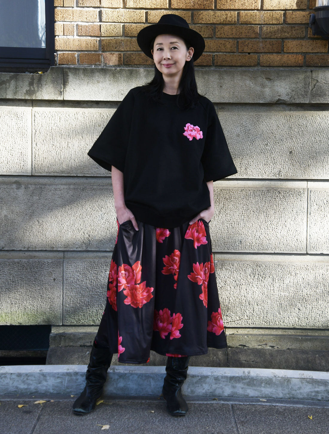 24th刺繍ラグランスリーブカットソー