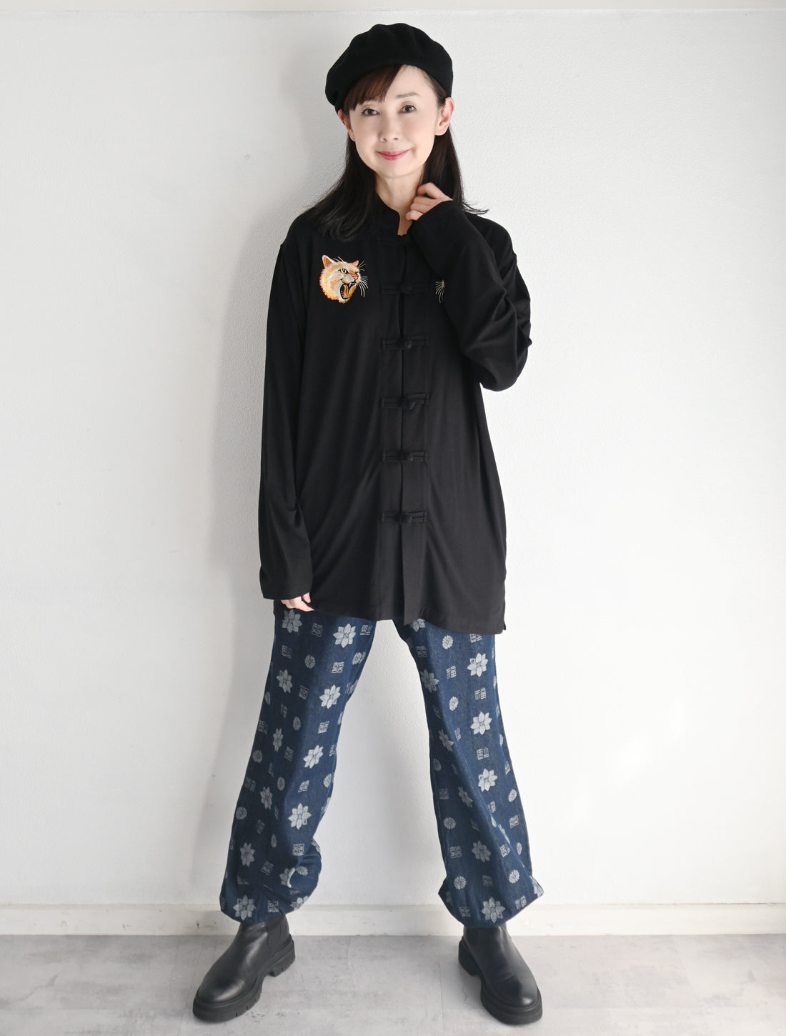 【25周年】猫刺繍マオカラーカーディガン※予約