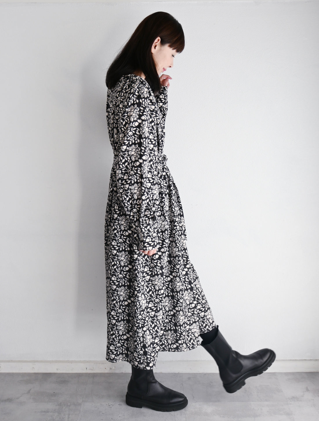 【25周年】蓮唐草プリントワンピース※予約