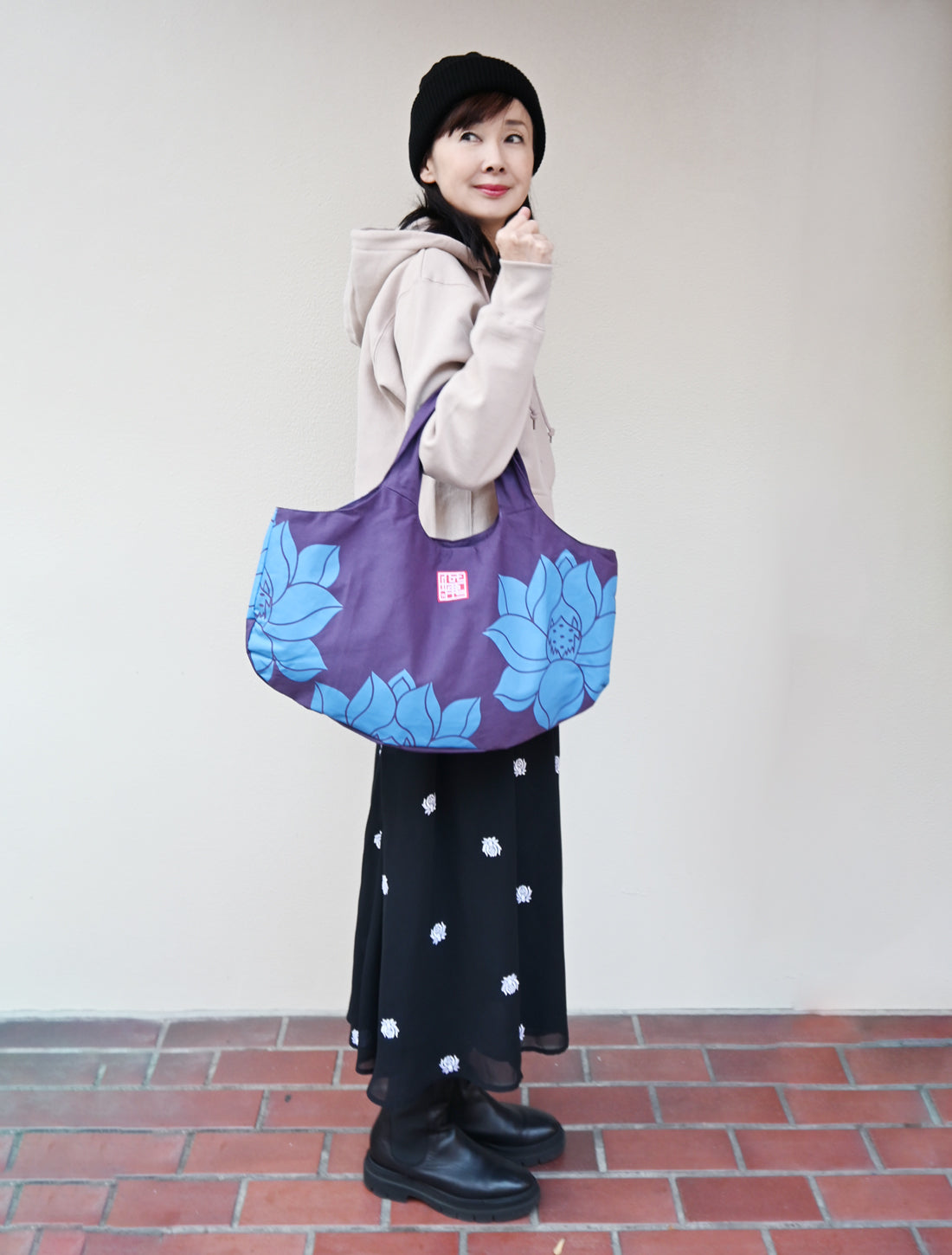 ラウンドトート/蓮