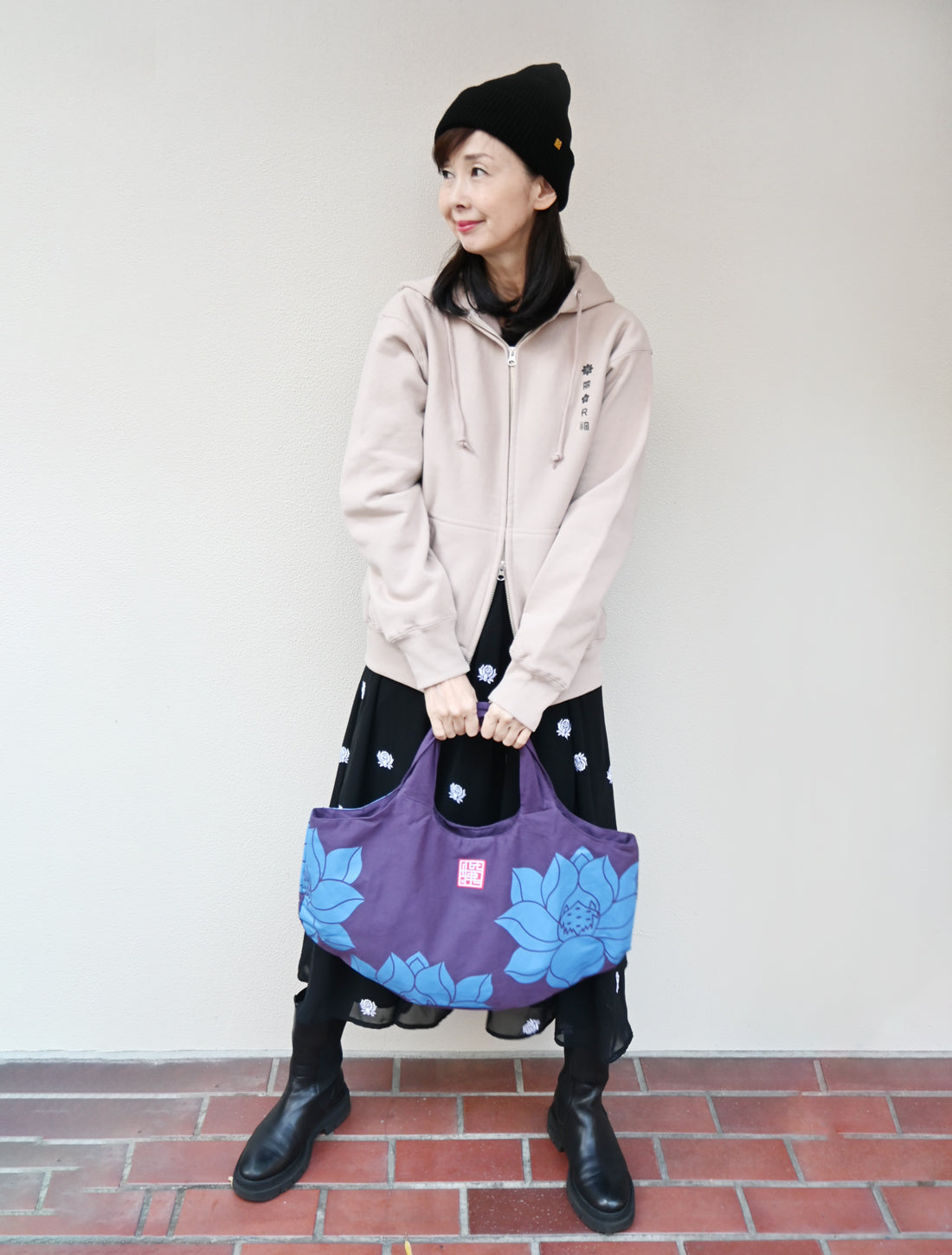 ラウンドトート/蓮