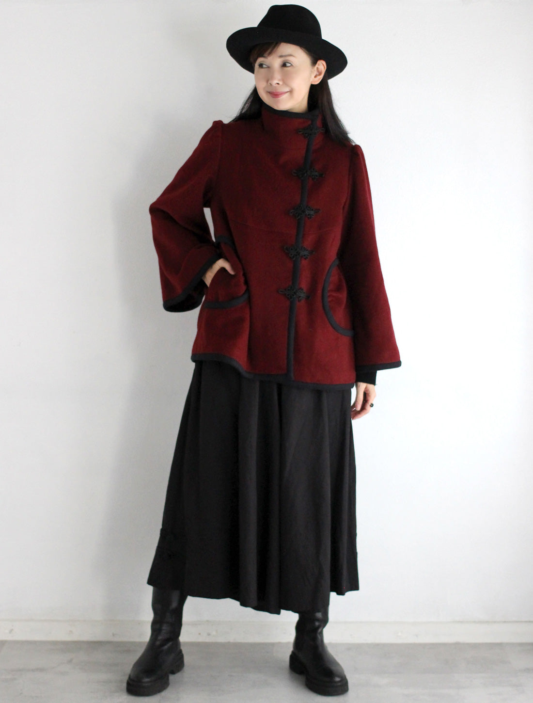 【25周年】チャイナ釦ショートコート