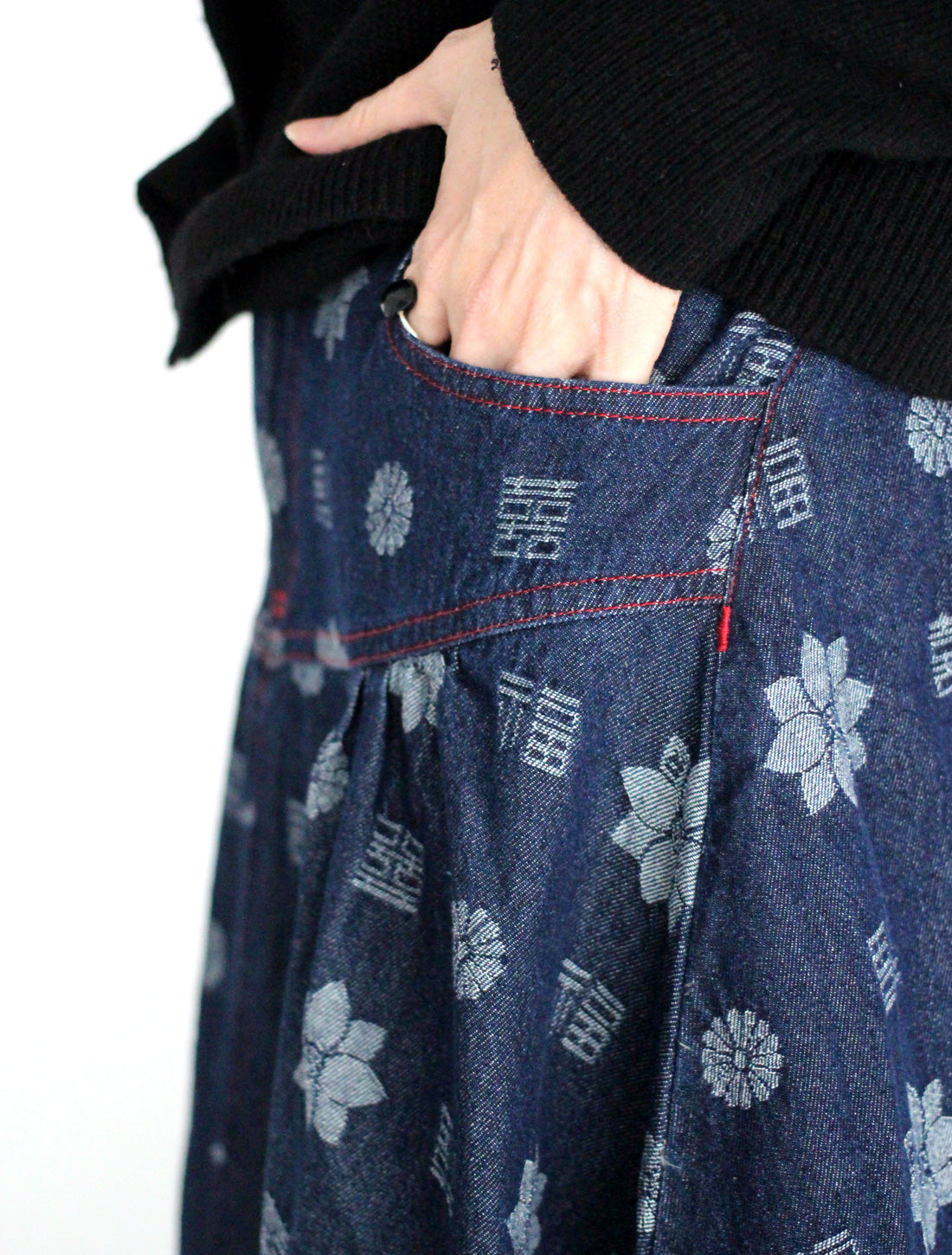 【25周年】福モノグラムジャカードデニムスカート※予約