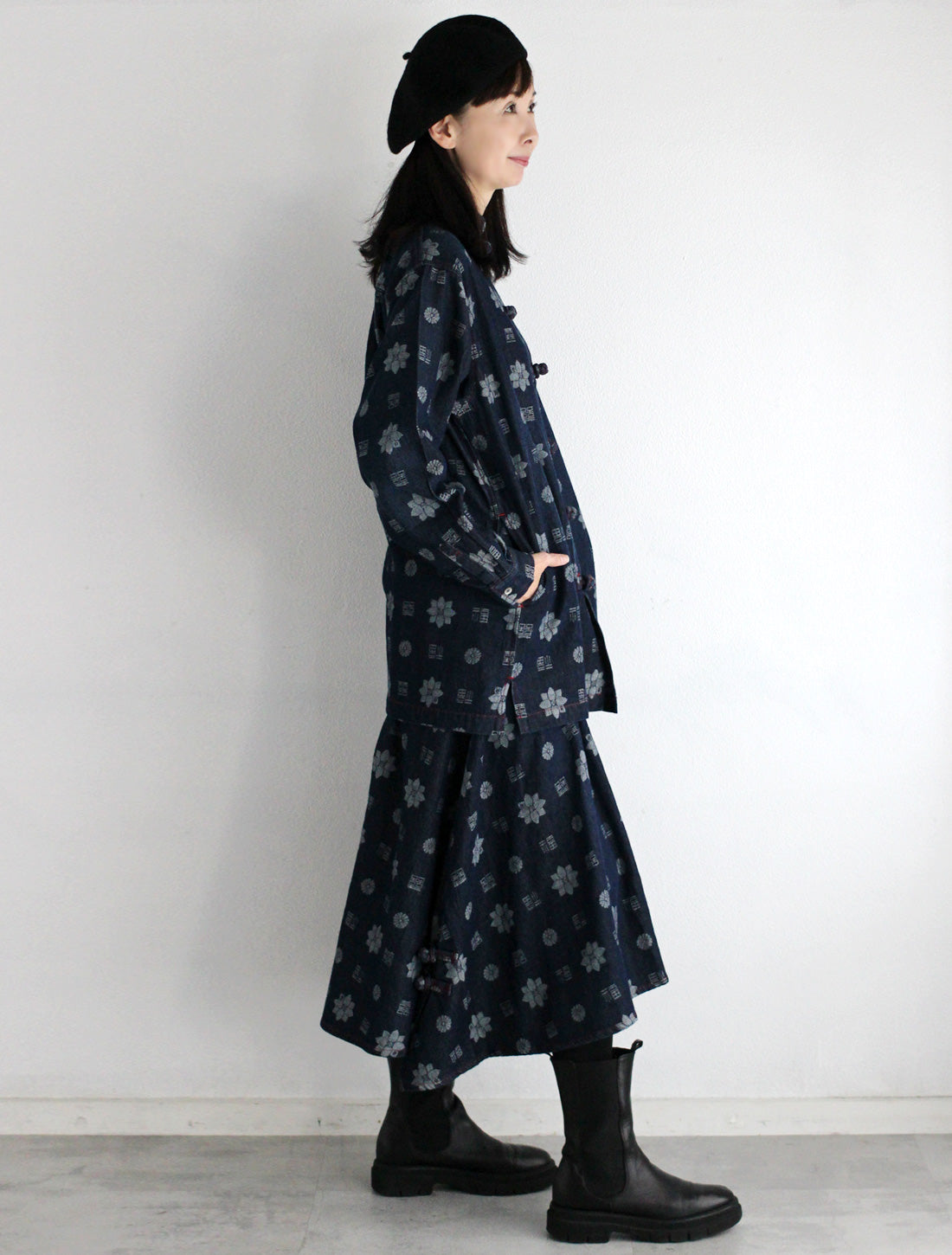 【25周年】福モノグラムジャカードデニムシャツ※予約