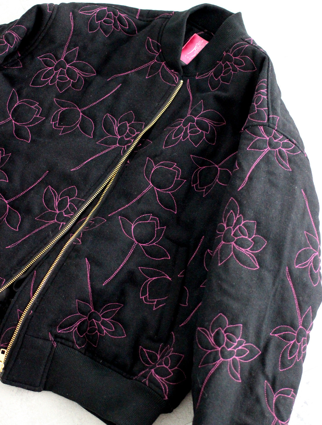 【25周年】蓮刺繍キルティングブルゾン