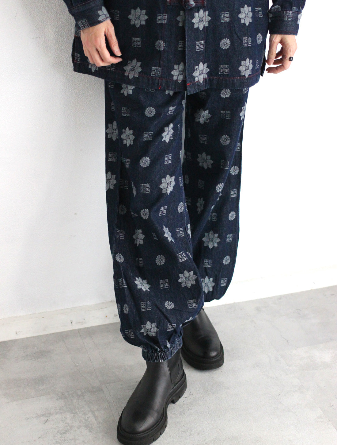 【25周年】福モノグラムジャカードデニムパンツ※予約