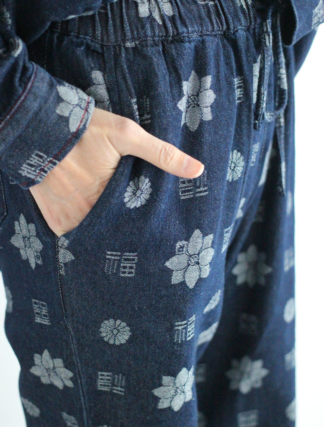 【25周年】福モノグラムジャカードデニムパンツ※予約