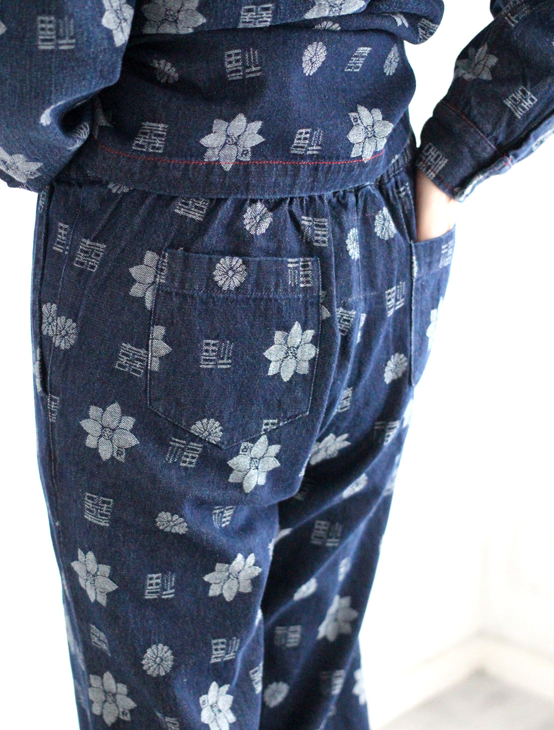 【25周年】福モノグラムジャカードデニムパンツ※予約