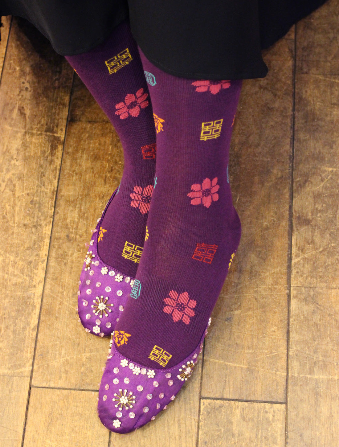 ジャカードソックス