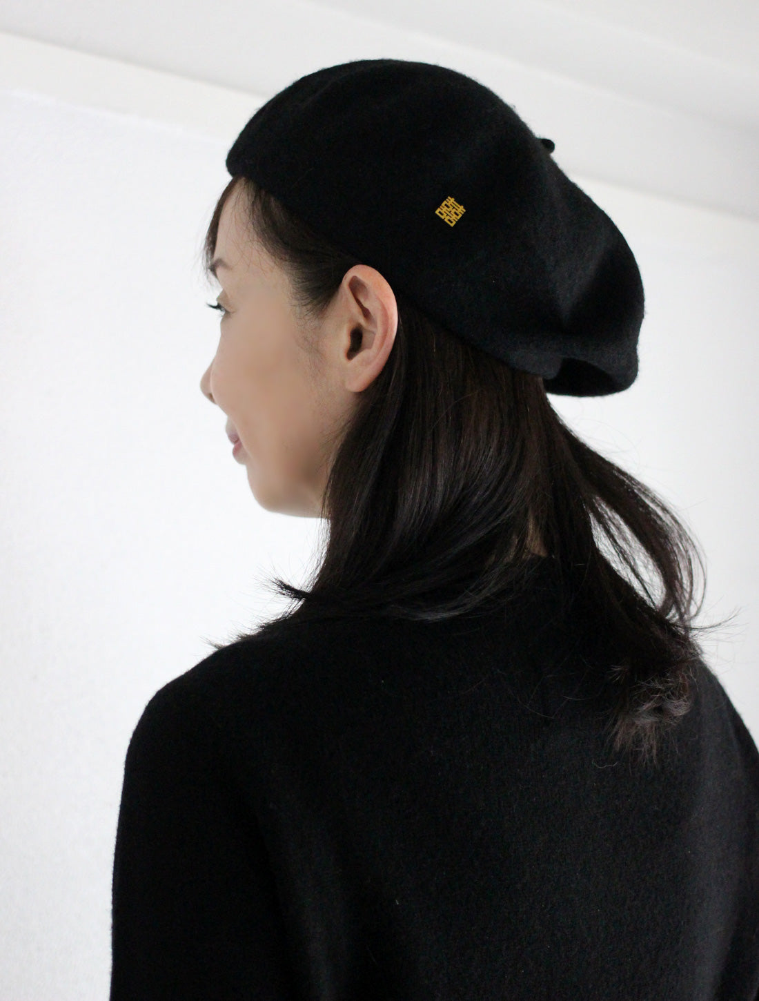 ダブルハピネスコンチョ付きベレー帽