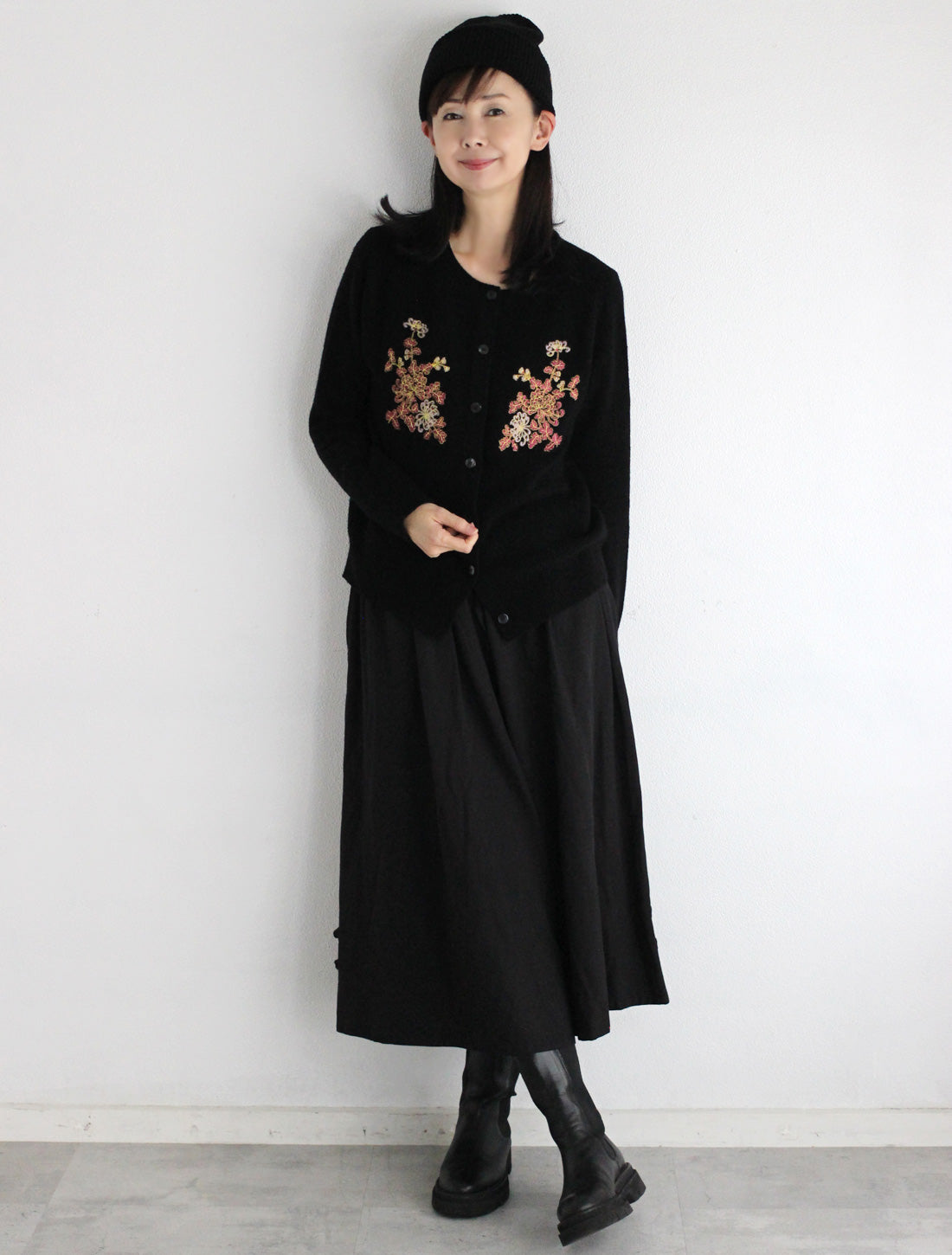 ダブルハピネスコンチョ付きニット帽