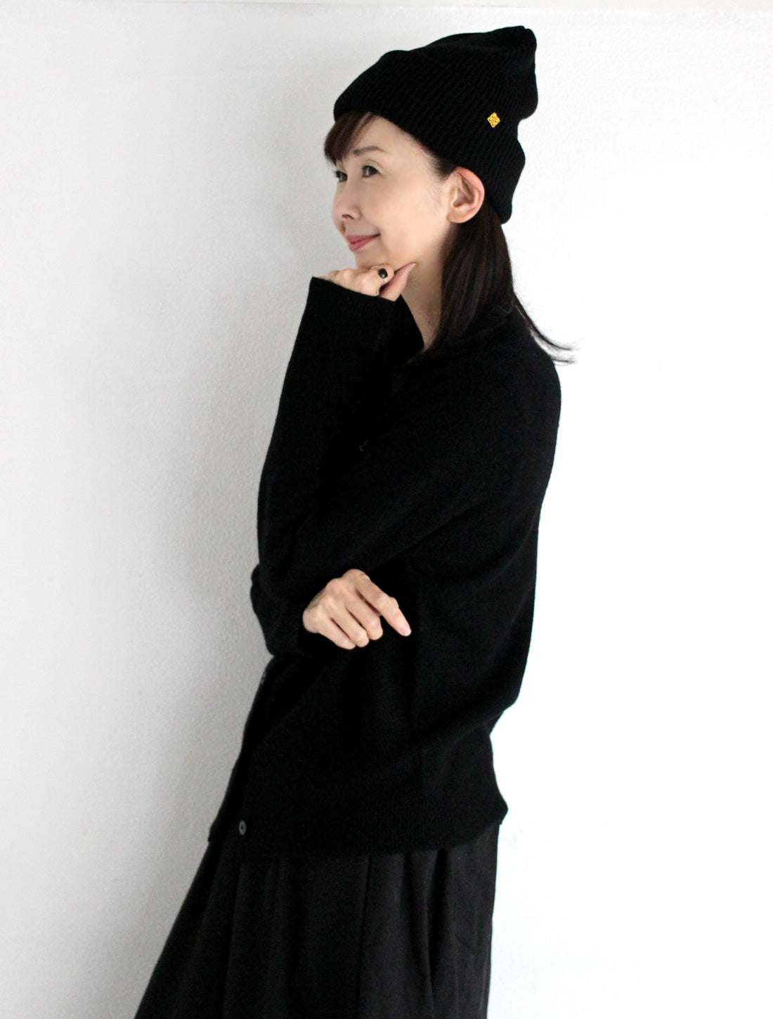 ダブルハピネスコンチョ付きニット帽