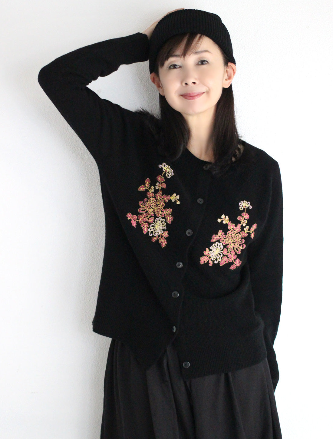 ダブルハピネスコンチョ付きニット帽