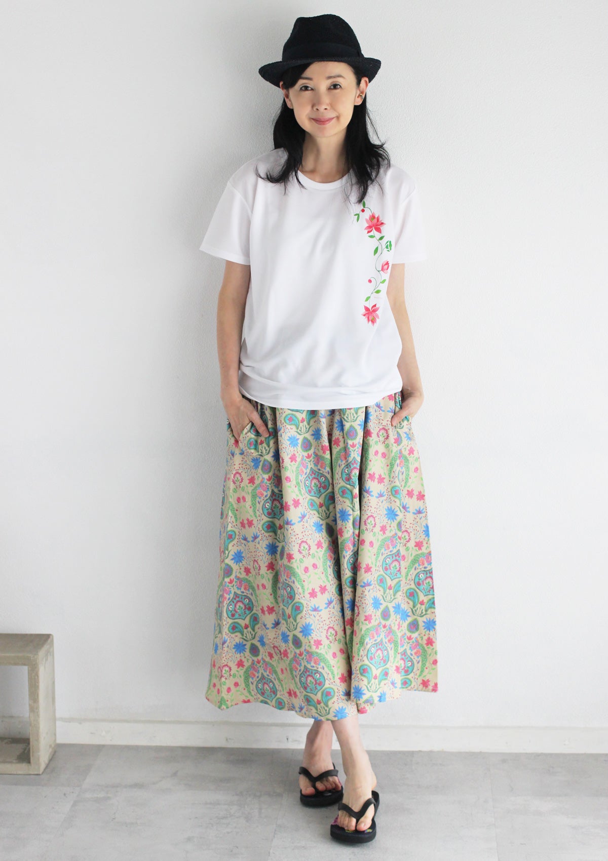 ロータスプリントドライTシャツ★SALE★ (detail 6) - ROUROU | Yokohama Chinatown Asian Fashion