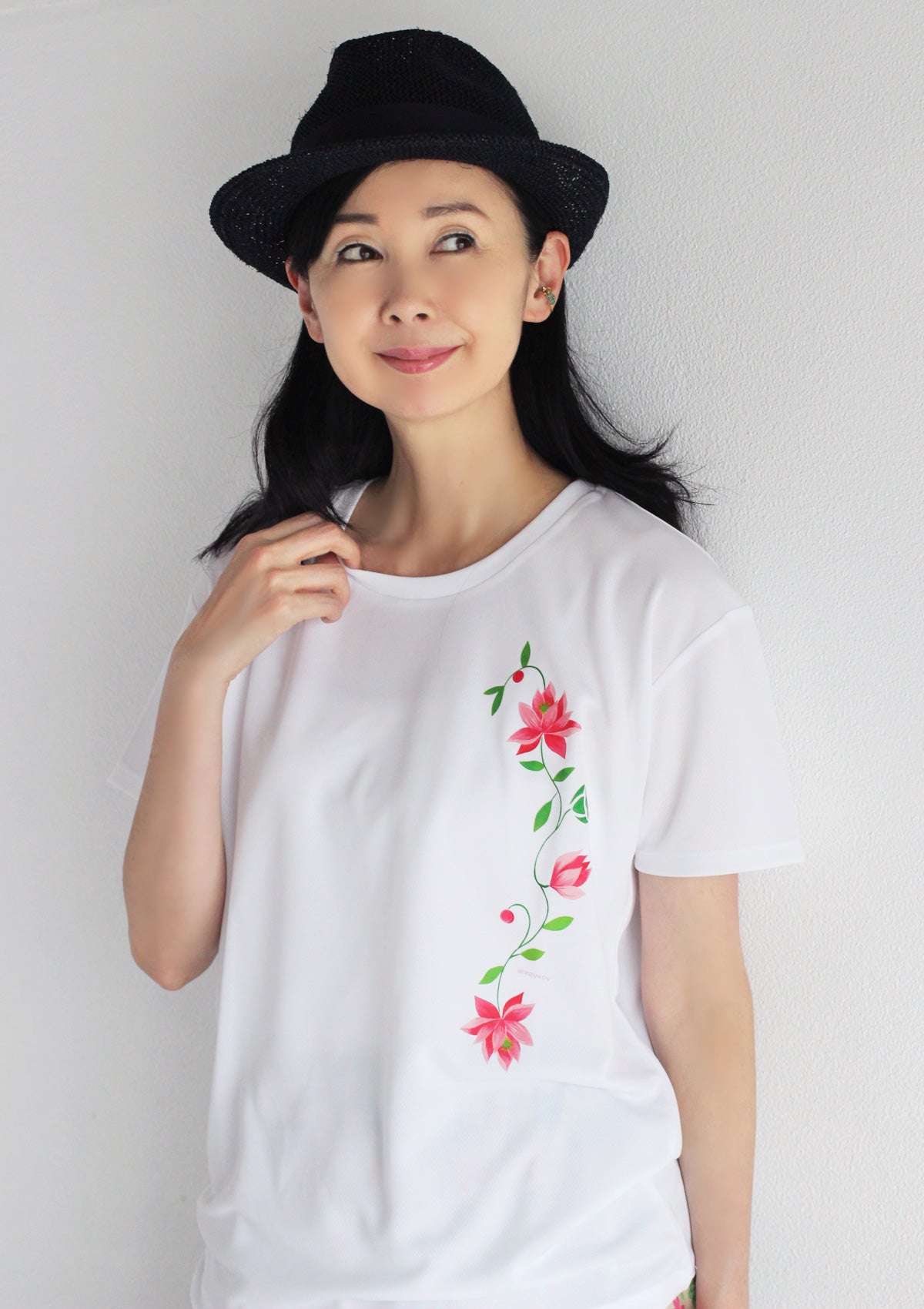 ロータスプリントドライTシャツ★SALE★ (detail 5) - ROUROU | Yokohama Chinatown Asian Fashion