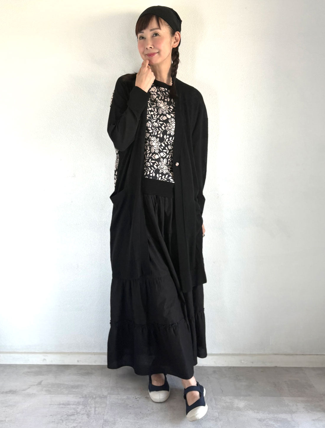 Dahlia Bonding Print Pile T-shirt