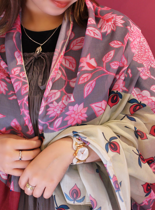 ★SALE★パッチワークプリントストール - ROUROU | Yokohama Chinatown Asian Fashion