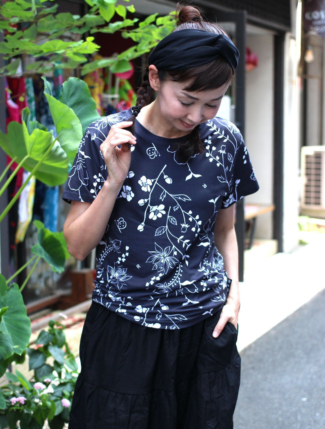 Colorful printed rayon T-shirt