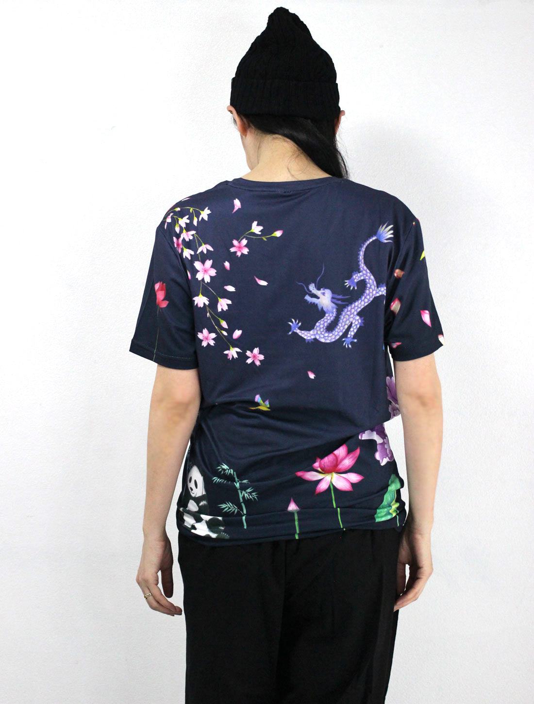 カラフルプリントレーヨンTシャツ