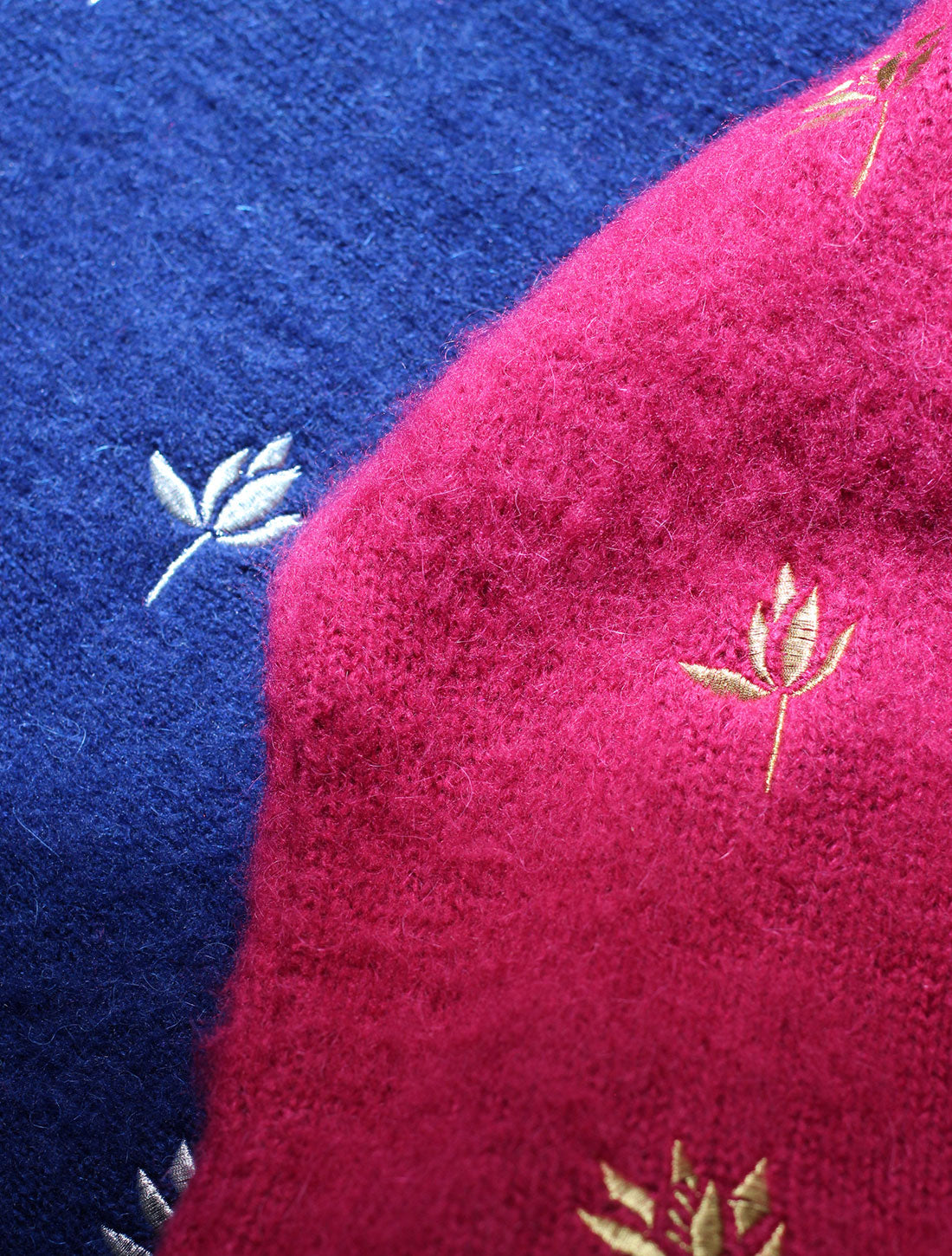 2026AW蓮刺繍ニットカーディガン