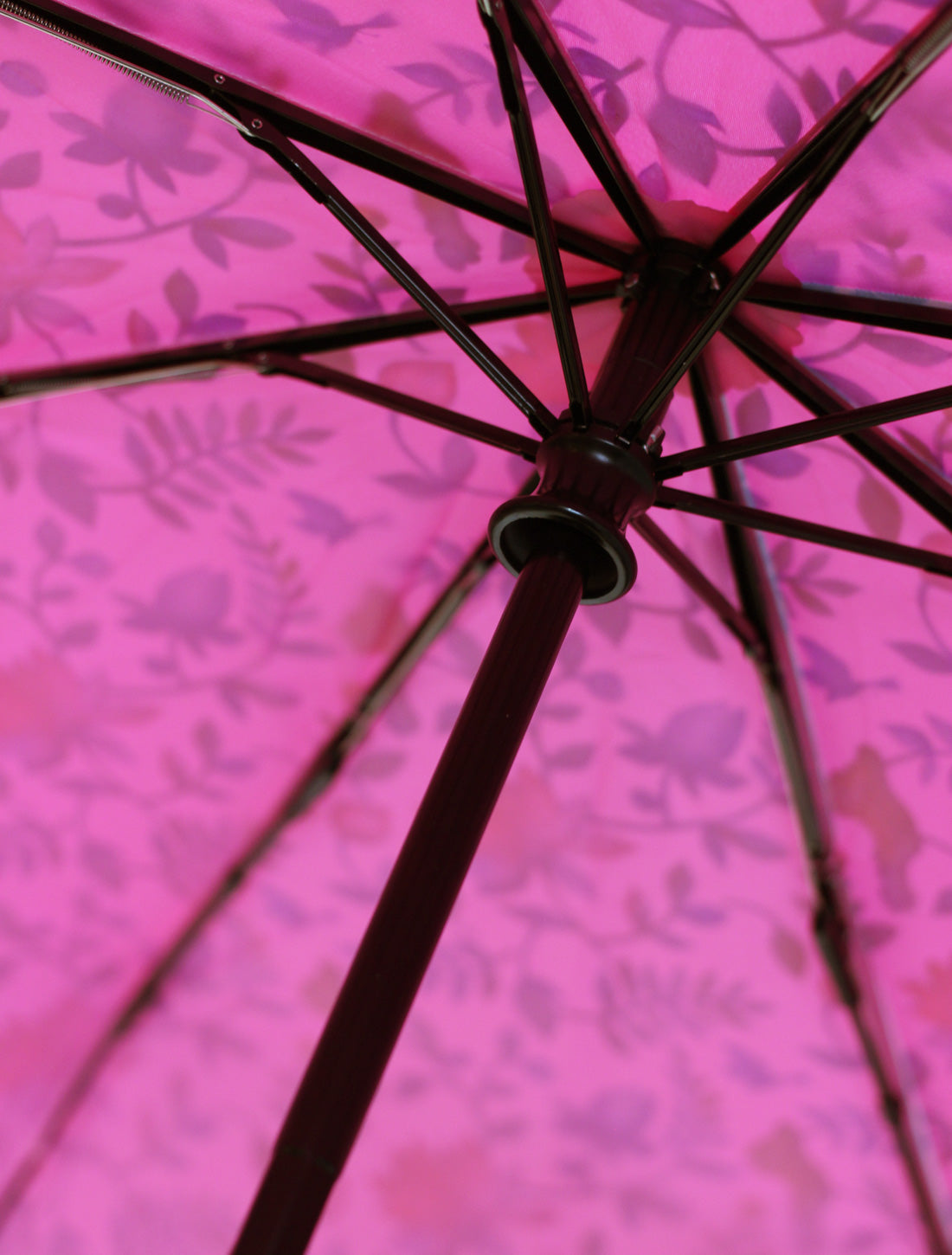 ボタニカルフラワー晴雨兼用折りたたみ傘(ワンタッチ式)