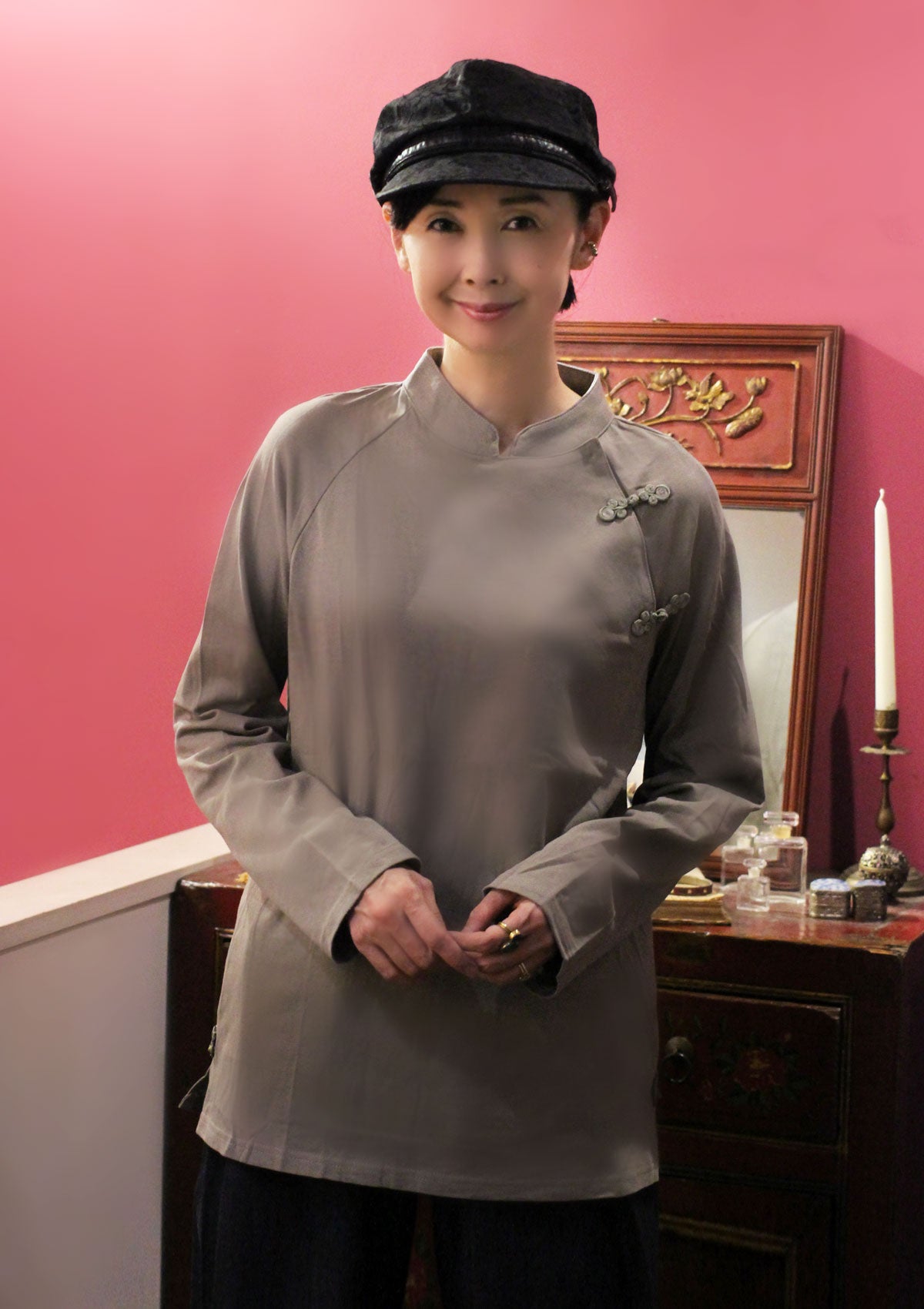 アオザイカットソー (detail 5) - ROUROU | Yokohama Chinatown Asian Fashion
