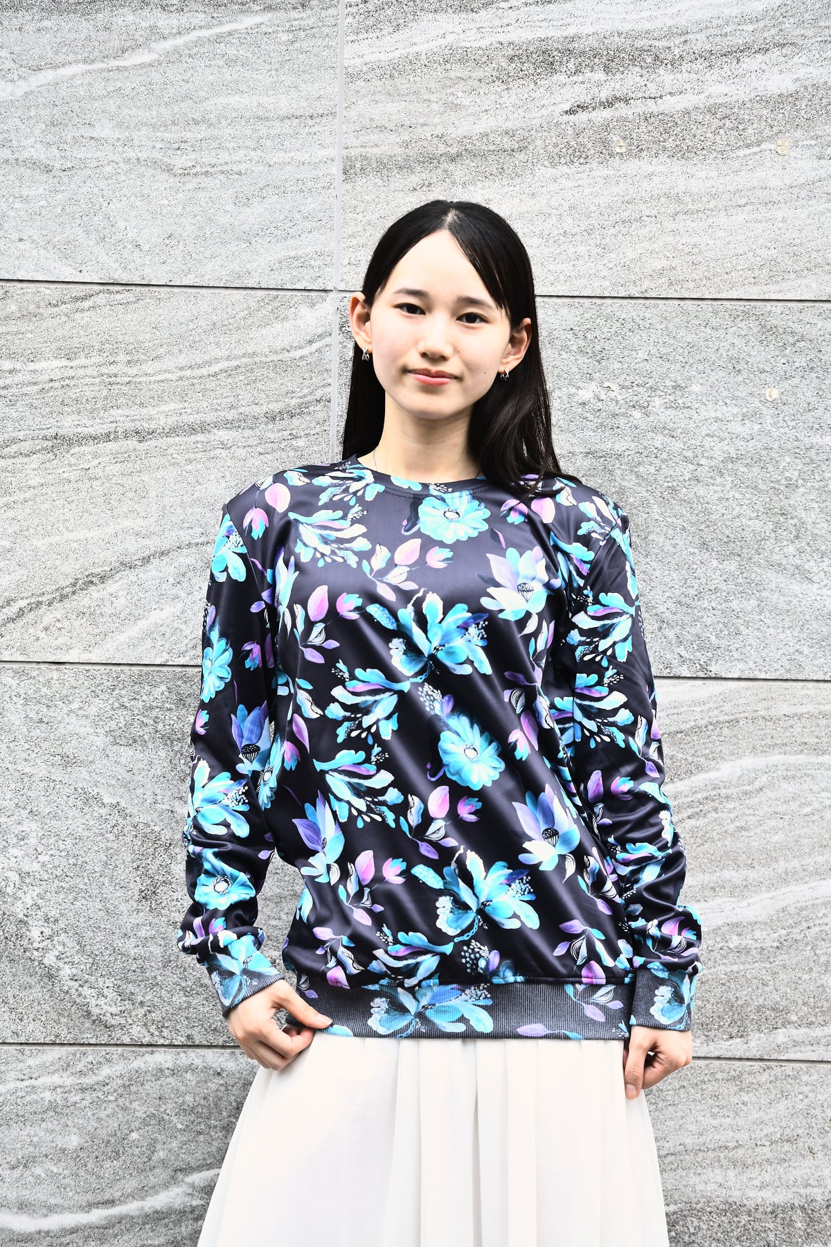 カラフルプリントロングTシャツ キーダ蓮