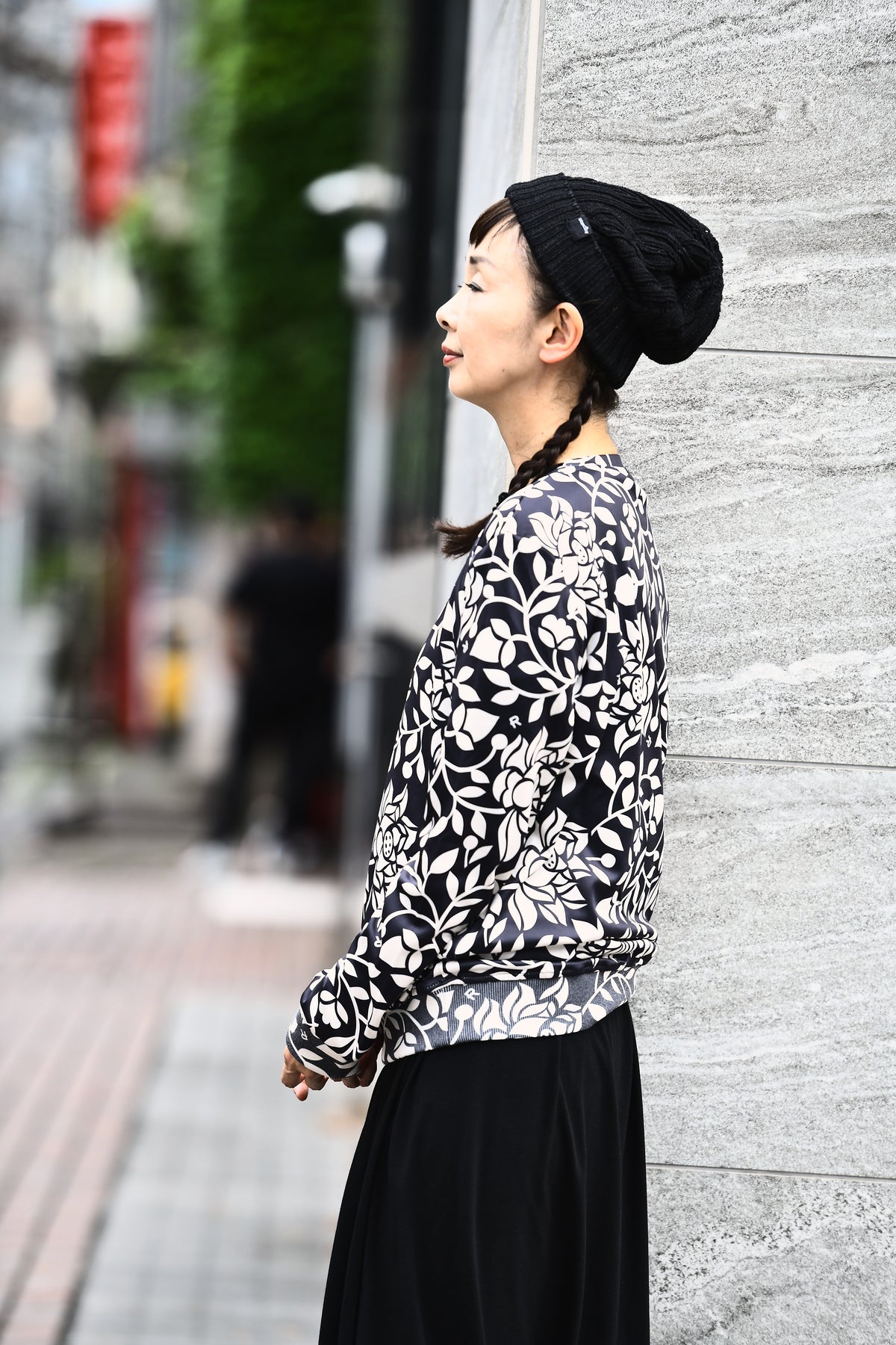 カラフルプリントロングTシャツ 新蓮唐草