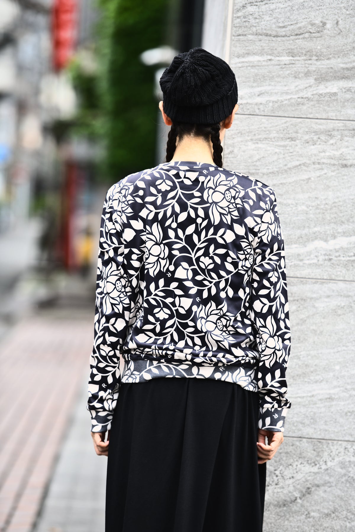 カラフルプリントロングTシャツ 新蓮唐草