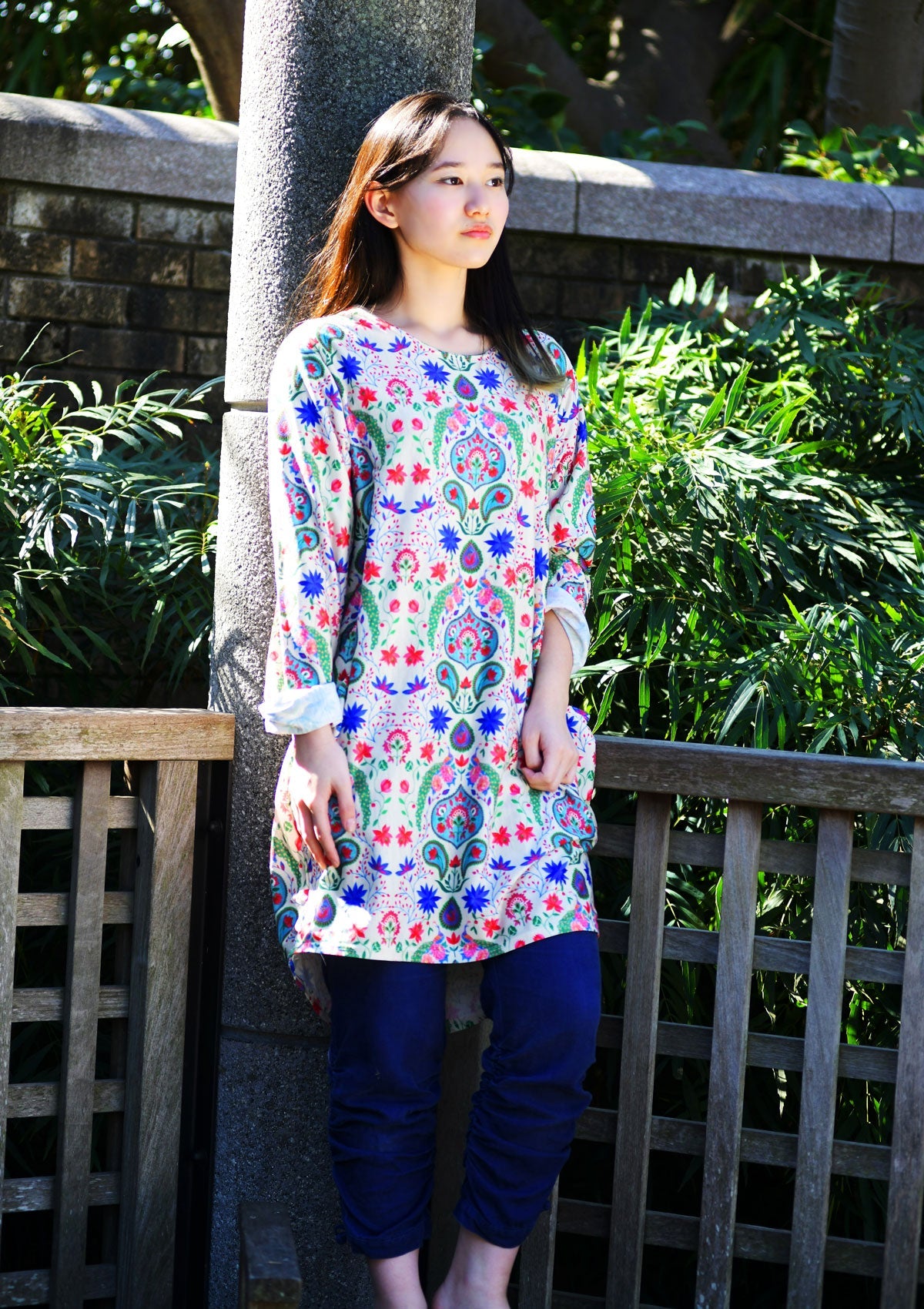ピーコックフラワーチュニック★SALE★ - ROUROU | Yokohama Chinatown Asian Fashion