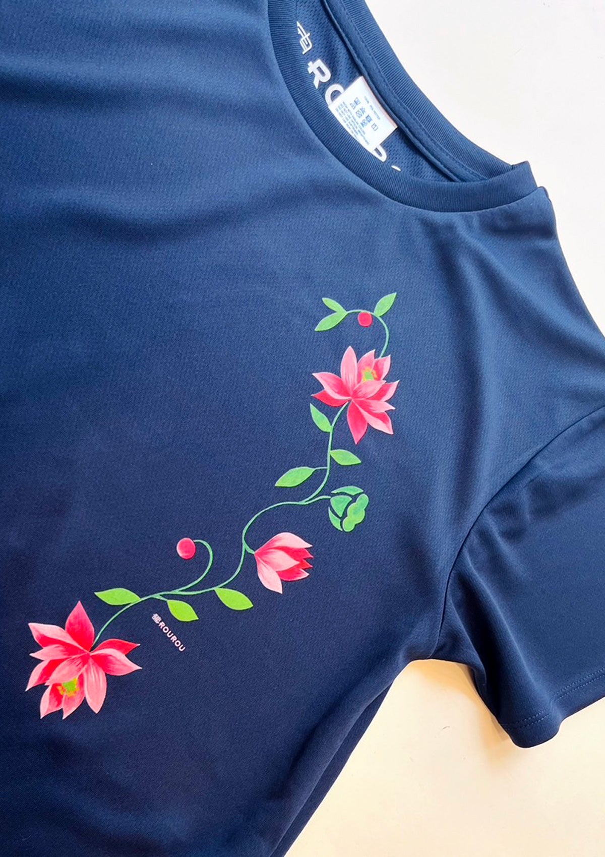 ロータスプリントドライTシャツ★SALE★ (detail 10) - ROUROU | Yokohama Chinatown Asian Fashion